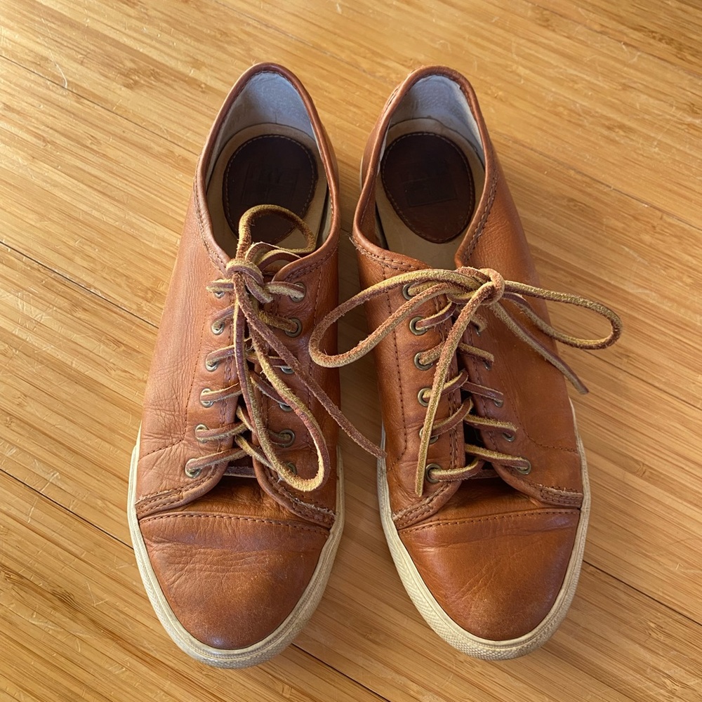 Frye Mindy Lace-up Leather Sneakers Size 7.5